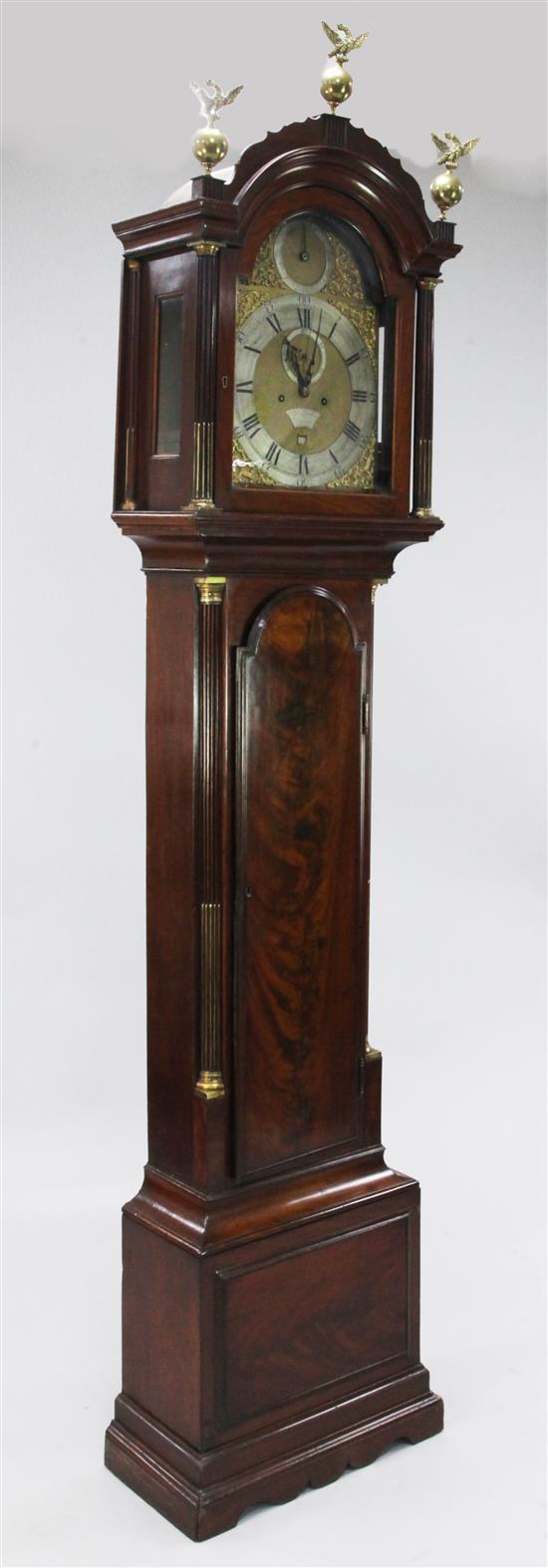 Arlander Dobson, London. A George III mahogany eight day longcase clock, 7ft 6in.
